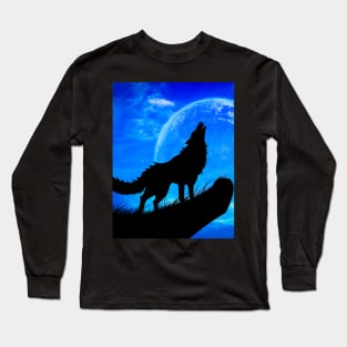 howling wolf Long Sleeve T-Shirt